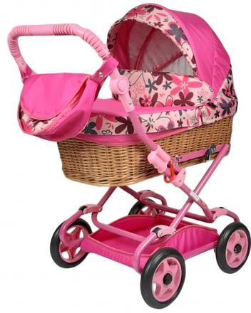 Detský prútený kočík pre bábiky, 