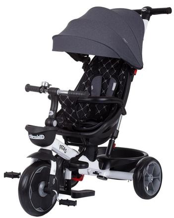 Otočná trojkolka so strieškou anthracite,