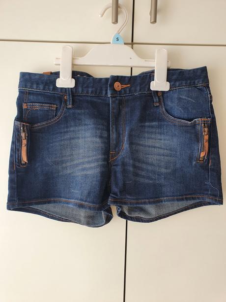 Riflové kraťasy-šortky, h&m,158