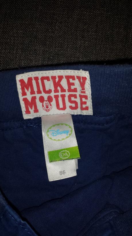 Zateplené nohavice mickey mouse, c&a,86