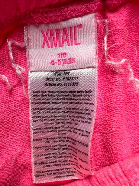 Šortky teplákovina krikľavo ružové, kik,110