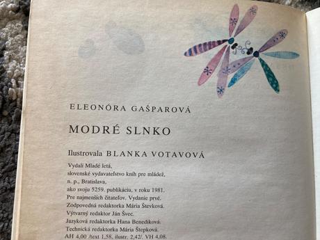 Modré slnko-prvé vyd.1981,