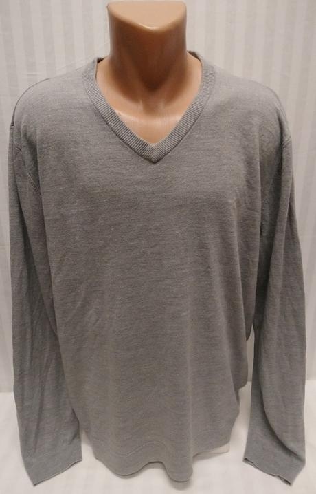 Pánsky sivý tenký acrylový pulóver, atlantic bay, xl