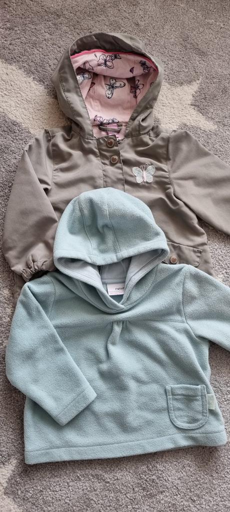 Prechodná bundička v.80 + tepla mikinka next, dopodopo,80