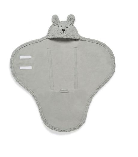 Detská zavinovacia deka bunny jollein - sivá,