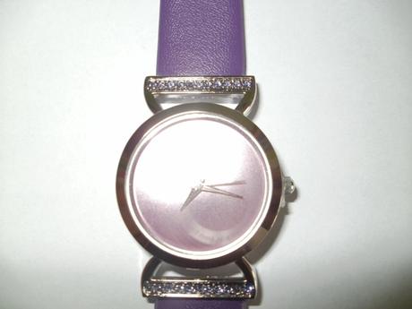 Hodinky na ruku fialkové, swarovski