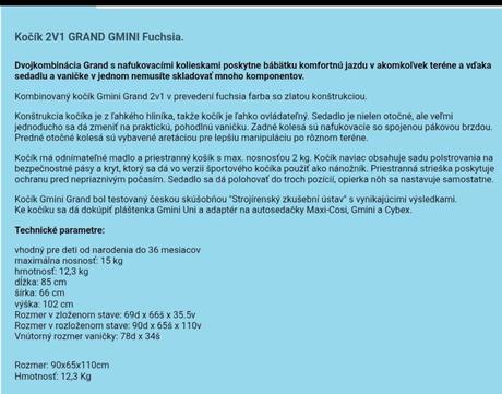 Kočík, g-mini,g-mini grand