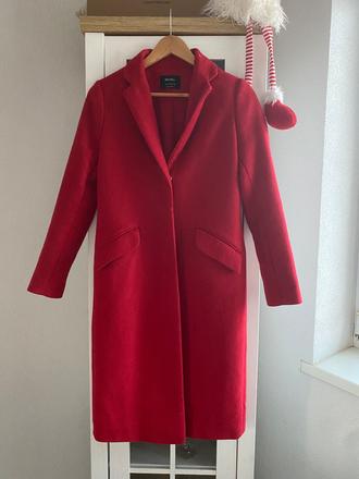 Dlhy vlneny kabat bershka, bershka,xs