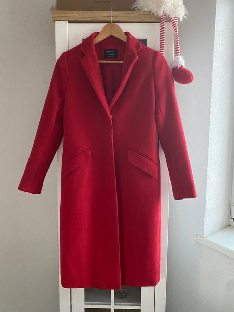 Dlhy vlneny kabat bershka, bershka,xs