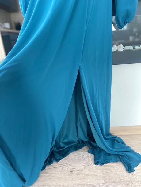 Elegantné tyrkysové šaty, 44