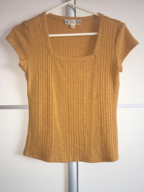 Horčicové tričko z usa, m