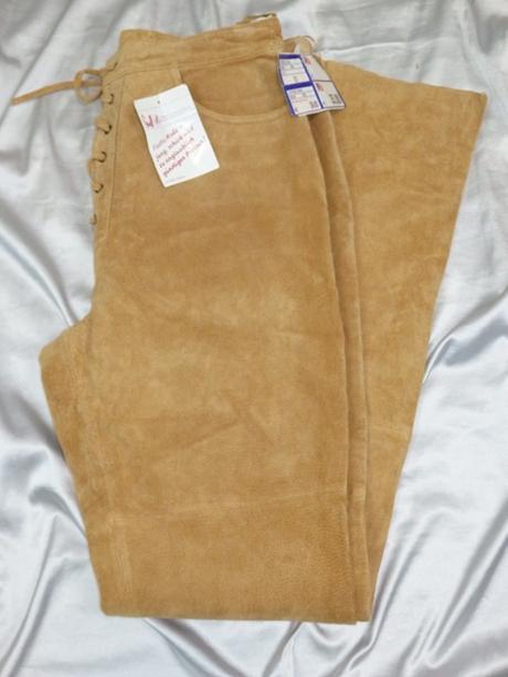 Kvalitné kožené nohavice, 40