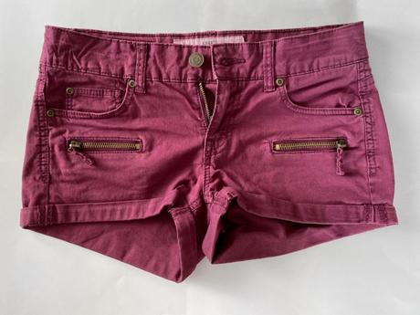 H&m bordové mini mikro šortky 34, h&m,xs