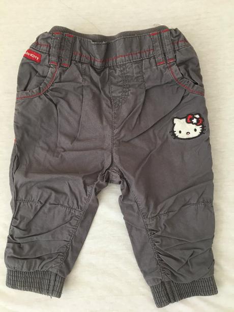 Bavlnené podšité nohavice, hello kitty,68