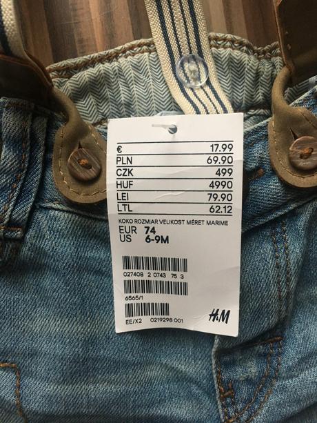 Frajerské rifle s trakmi, h&m,74