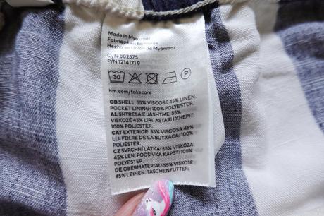 Ľanové nohavice h&m, h&m,l