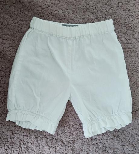 Biele šortky, vertbaudet,74