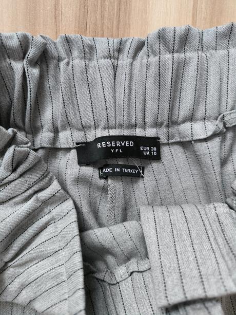 Sivé nohavice s vysokým pásom, reserved,m