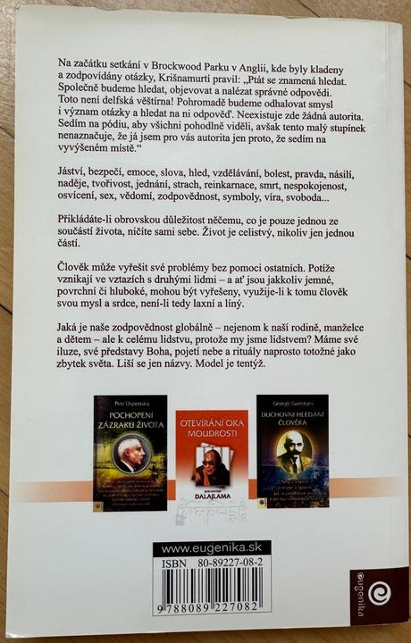 Otázky a odpovědi jiddu krišnamurtí za 2eur,