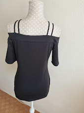 Čierny elastický top h&m veľ. m, h&m,m