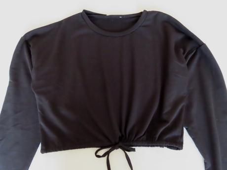 Čierny croptop fischerfield, veľ.l, l