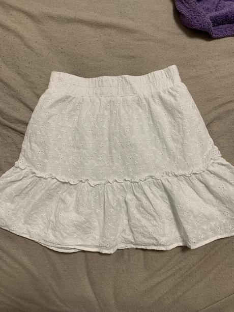 Biela sukna, fishbone,s