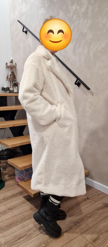 Dlhý kabát - kožuch, s