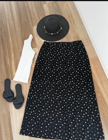 Čierna maxi sukňa, l