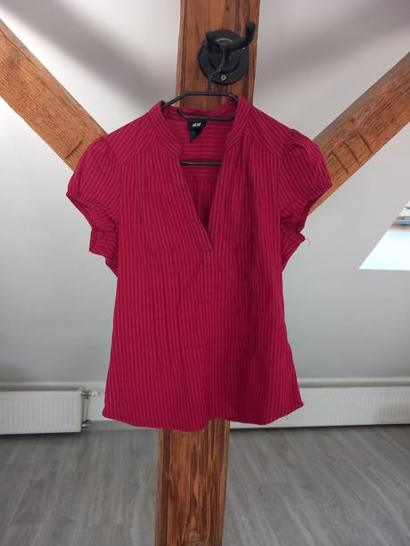 Bordová blúzka, h&m,38