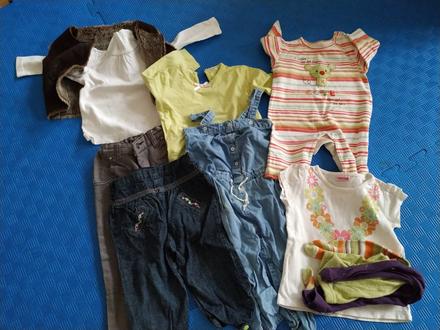 Dievcensky set nohavice+tricko/vesta, v.86, 12-18m, 86–98