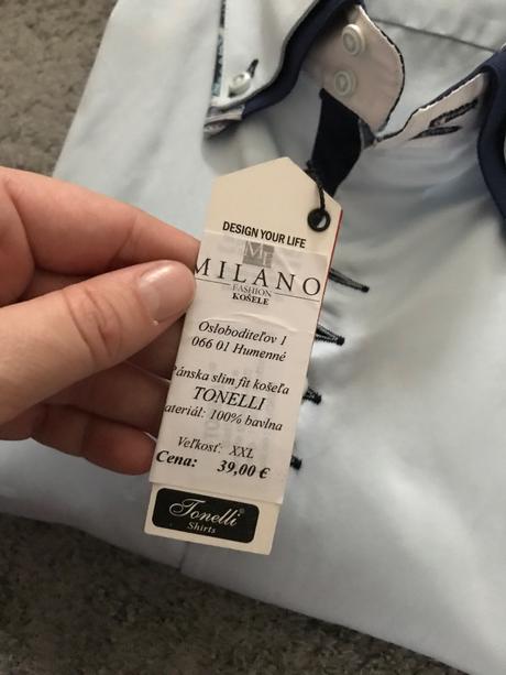 Pánska košeľa tonelli slim fit, xl