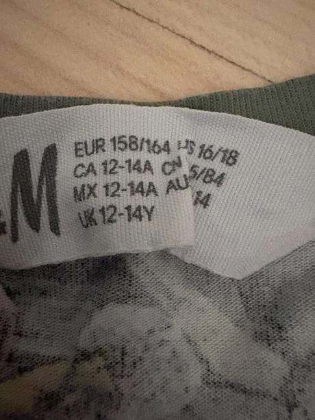 Tričko kvetinky 12-14 rokov, h&m,158