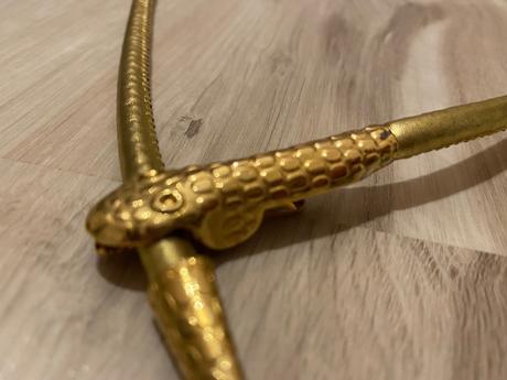 Krásny elegantný zlatý opasok náhrdelník tvar hada,