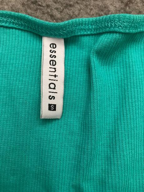Tyrkysové rebrované tielko essentials, s