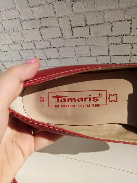 Červené topánky tamaris v.37, tamaris,37