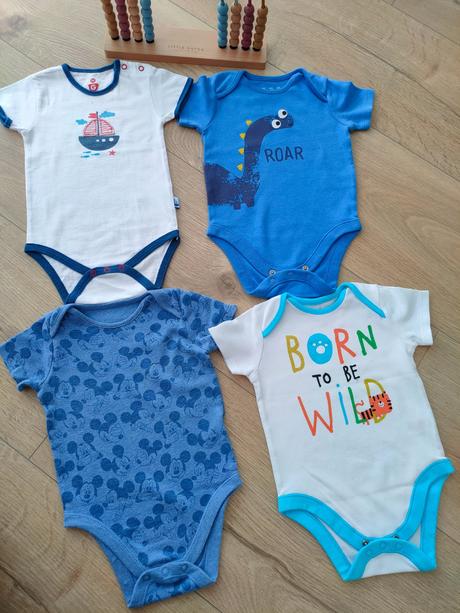 4x letné chlapčenské body, veľ. 74 - 80, 74