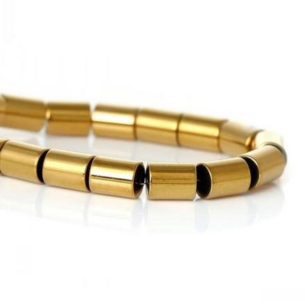 Hematitové valčeky zlaté 3x5mm, 