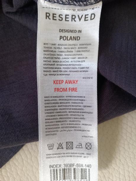 2 tričká reserved, veľ. 140, top stav, reserved,140