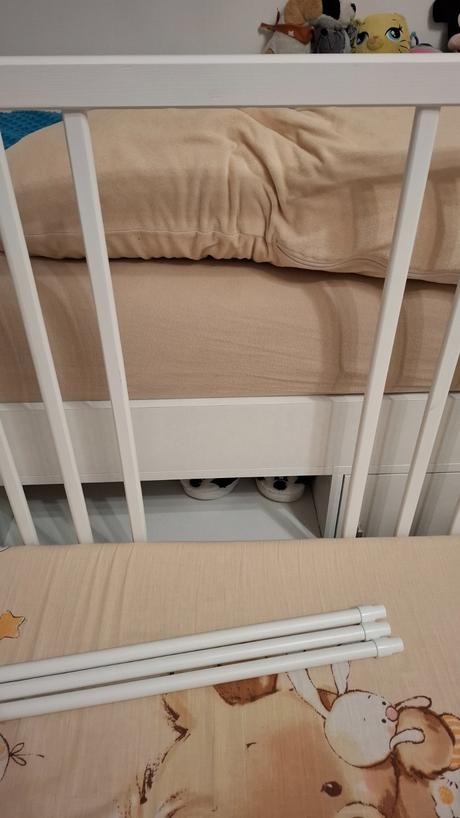 Postieľka 3v1, so spúšťacou bočnicou, vyberateľným, 