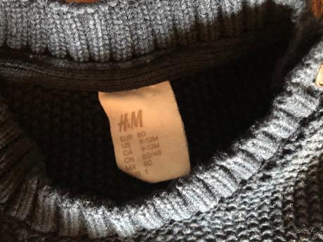 Tmavomodrý sveter, h&m,80