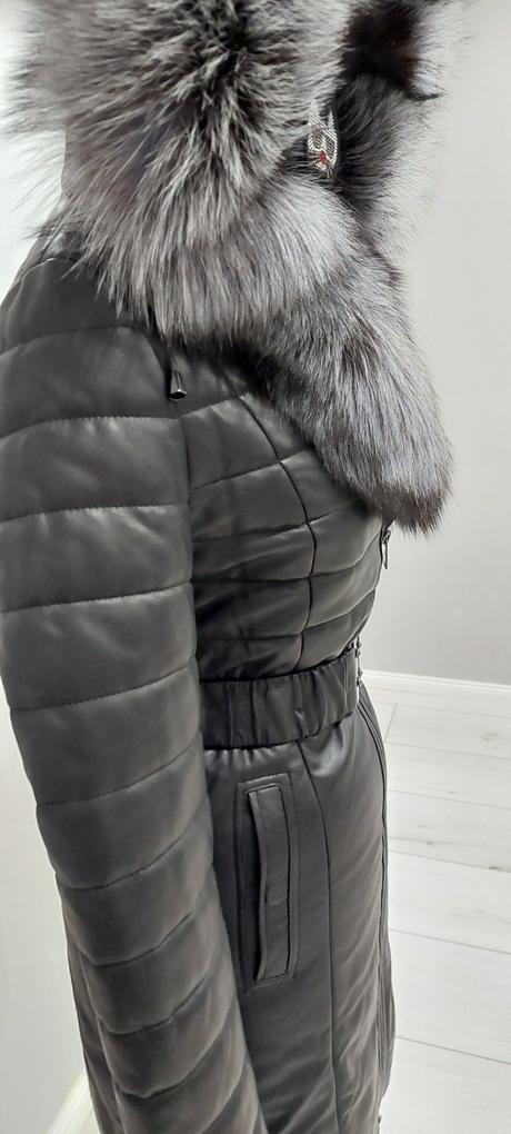 Kožená bunda kara, s