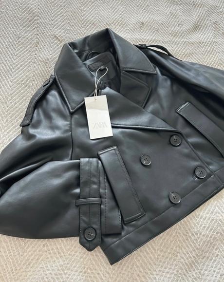 Zara skrátený trenčkot, zara,l / m