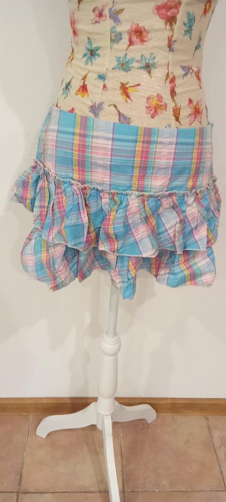 Kockovana módna sukna, fishbone,m