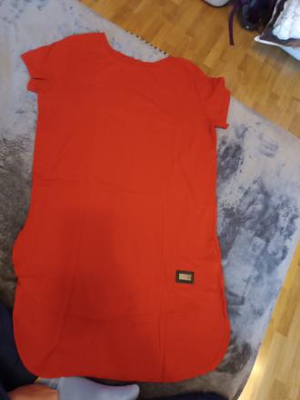 Predĺžené červené tričko/top - uni,