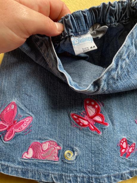 Motýlikové sukňo - kraťasy s mackom puf, h&m,80