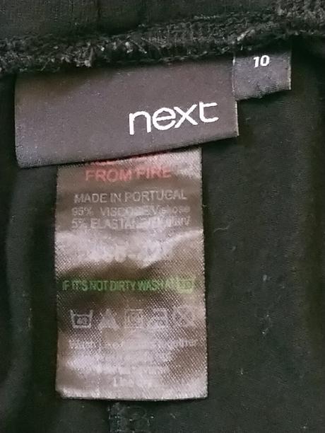 Dámske čierne elastické trištvrťáky, next, s/m, next,m