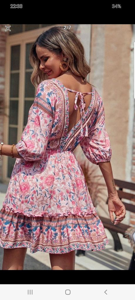 Šaty kvetinové poštovné zadarmo, l / m / s / xl / xxl