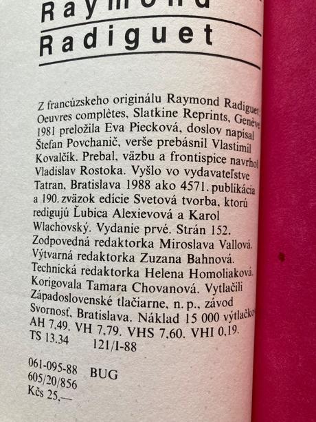 Bál u grófa dorgel radiguet raymond (1988), 