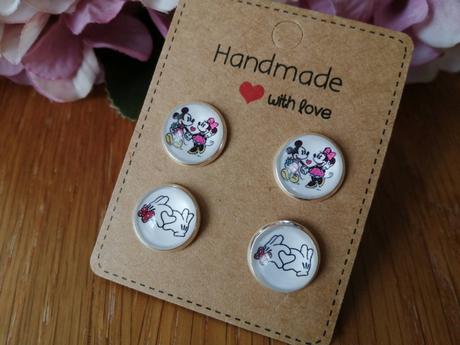 Náušnice napichovačky mickey&minnie,