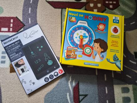 Detske hodinky nove + tablet na kreslenie,